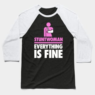 Stuntwoman Fractured Broken Collarbone Gift Baseball T-Shirt